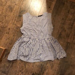 Boutique blue stripe blouse